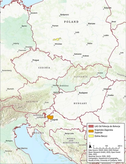 Partnerska območja v projektu